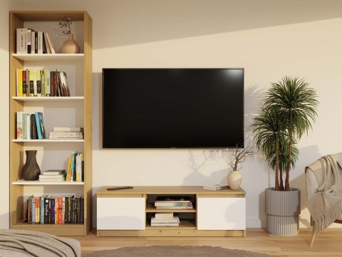 NOWOCZESNA SZAFKA RTV MALWA 120CM DĄB ARTISAN / BIAŁY MAT NOWOCZESNA SZAFKA RTV MALWA 120CM DĄB ARTISAN / BIAŁY MAT