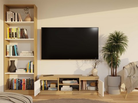 NOWOCZESNA SZAFKA RTV MALWA 120CM DĄB ARTISAN / BIAŁY MAT NOWOCZESNA SZAFKA RTV MALWA 120CM DĄB ARTISAN / BIAŁY MAT
