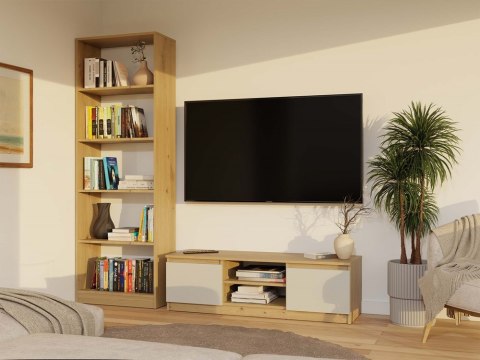 NOWOCZESNA SZAFKA RTV MALWA 120CM KASZMIR / DĄB ARTISAN NOWOCZESNA SZAFKA RTV MALWA 120CM KASZMIR / DĄB ARTISAN