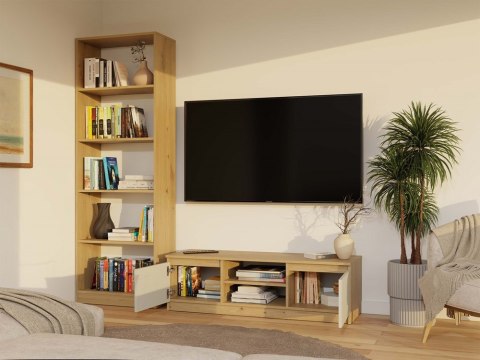 NOWOCZESNA SZAFKA RTV MALWA 120CM KASZMIR / DĄB ARTISAN NOWOCZESNA SZAFKA RTV MALWA 120CM KASZMIR / DĄB ARTISAN