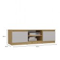 NOWOCZESNA SZAFKA RTV MALWA 120CM KASZMIR / DĄB ARTISAN NOWOCZESNA SZAFKA RTV MALWA 120CM KASZMIR / DĄB ARTISAN