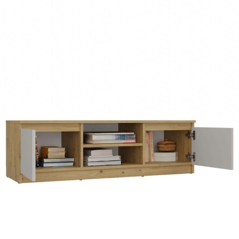 NOWOCZESNA SZAFKA RTV MALWA 120CM KASZMIR / DĄB ARTISAN NOWOCZESNA SZAFKA RTV MALWA 120CM KASZMIR / DĄB ARTISAN