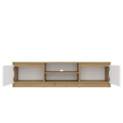 NOWOCZESNA SZAFKA RTV MALWA 140CM DĄB ARTISAN / BIAŁY MAT NOWOCZESNA SZAFKA RTV MALWA 140CM DĄB ARTISAN / BIAŁY MAT