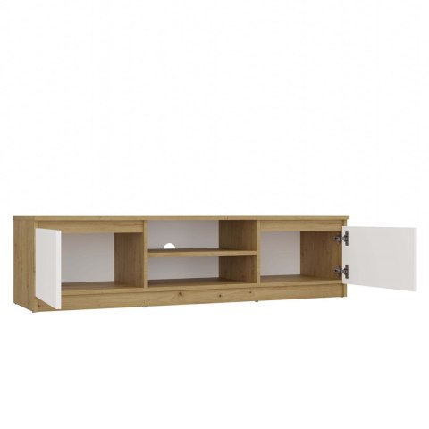 NOWOCZESNA SZAFKA RTV MALWA 140CM DĄB ARTISAN / BIAŁY MAT NOWOCZESNA SZAFKA RTV MALWA 140CM DĄB ARTISAN / BIAŁY MAT