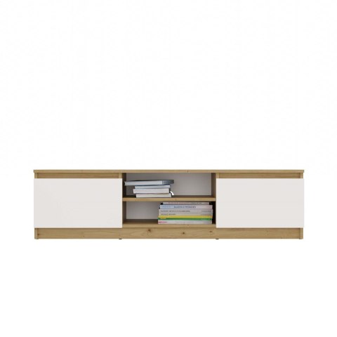 NOWOCZESNA SZAFKA RTV MALWA 140CM DĄB ARTISAN / BIAŁY MAT NOWOCZESNA SZAFKA RTV MALWA 140CM DĄB ARTISAN / BIAŁY MAT