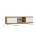 NOWOCZESNA SZAFKA RTV MALWA 140CM DĄB ARTISAN / BIAŁY MAT NOWOCZESNA SZAFKA RTV MALWA 140CM DĄB ARTISAN / BIAŁY MAT