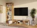 NOWOCZESNA SZAFKA RTV MALWA 140CM DĄB ARTISAN / BIAŁY MAT NOWOCZESNA SZAFKA RTV MALWA 140CM DĄB ARTISAN / BIAŁY MAT