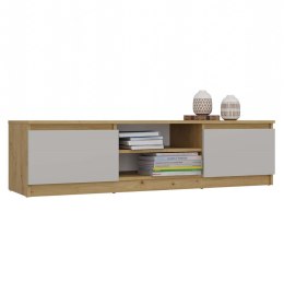 NOWOCZESNA SZAFKA RTV MALWA 140 CM KASZMIR / DĄB ARTISAN