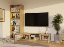 NOWOCZESNA SZAFKA RTV MALWA 140 CM KASZMIR / DĄB ARTISAN NOWOCZESNA SZAFKA RTV MALWA 140 CM KASZMIR / DĄB ARTISAN