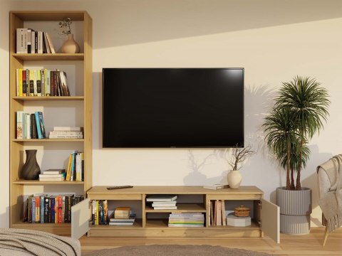 NOWOCZESNA SZAFKA RTV MALWA 140 CM KASZMIR / DĄB ARTISAN NOWOCZESNA SZAFKA RTV MALWA 140 CM KASZMIR / DĄB ARTISAN