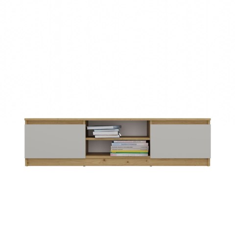 NOWOCZESNA SZAFKA RTV MALWA 140 CM KASZMIR / DĄB ARTISAN NOWOCZESNA SZAFKA RTV MALWA 140 CM KASZMIR / DĄB ARTISAN