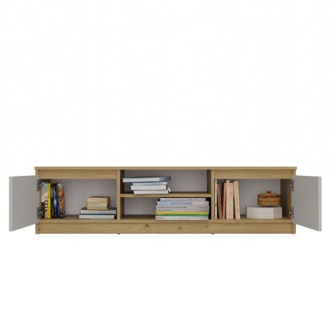 NOWOCZESNA SZAFKA RTV MALWA 140 CM KASZMIR / DĄB ARTISAN NOWOCZESNA SZAFKA RTV MALWA 140 CM KASZMIR / DĄB ARTISAN