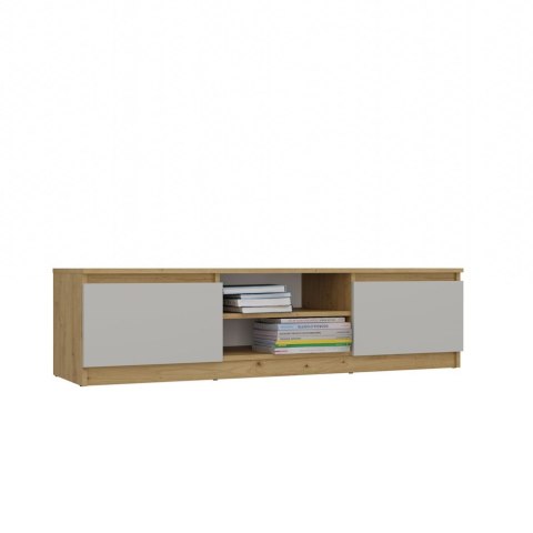 NOWOCZESNA SZAFKA RTV MALWA 140 CM KASZMIR / DĄB ARTISAN NOWOCZESNA SZAFKA RTV MALWA 140 CM KASZMIR / DĄB ARTISAN