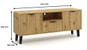NOWOCZESNA SZAFKA RTV SCANDI SLIM SZUFLADA 2 DRZWI DĄB ARTISAN NOWOCZESNA SZAFKA RTV SCANDI SLIM SZUFLADA 2 DRZWI DĄB ARTISAN