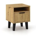 NOWOCZESNA SZAFKA NOCNA SCANDI SLIM Z SZUFLADA RYFLOWANY FRONT DĄB ARTISAN NOWOCZESNA SZAFKA NOCNA SCANDI SLIM Z SZUFLADA RYFLOWANY FRONT DĄB ARTISAN