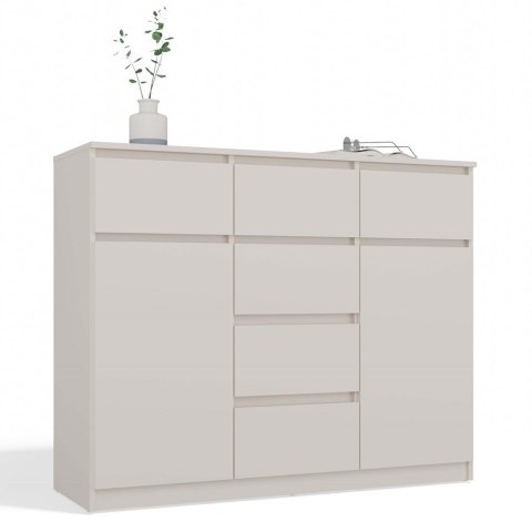NOWOCZESNA KOMODA MALWA 2 DRZWI 6 SZUFLAD 120CM KOLOR KASZMIR NOWOCZESNA KOMODA MALWA 2 DRZWI 6 SZUFLAD 120CM KOLOR KASZMIR