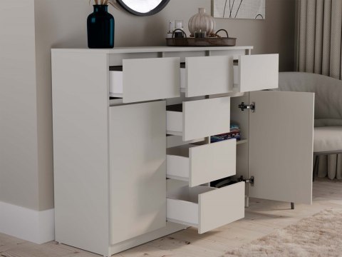 NOWOCZESNA KOMODA MALWA 2 DRZWI 6 SZUFLAD 120CM KOLOR KASZMIR NOWOCZESNA KOMODA MALWA 2 DRZWI 6 SZUFLAD 120CM KOLOR KASZMIR