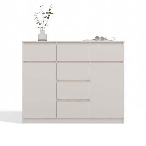 NOWOCZESNA KOMODA MALWA 2 DRZWI 6 SZUFLAD 120CM KOLOR KASZMIR NOWOCZESNA KOMODA MALWA 2 DRZWI 6 SZUFLAD 120CM KOLOR KASZMIR