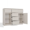 NOWOCZESNA KOMODA MALWA 2 DRZWI 6 SZUFLAD 120CM KOLOR KASZMIR NOWOCZESNA KOMODA MALWA 2 DRZWI 6 SZUFLAD 120CM KOLOR KASZMIR