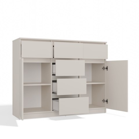 NOWOCZESNA KOMODA MALWA 2 DRZWI 6 SZUFLAD 120CM KOLOR KASZMIR NOWOCZESNA KOMODA MALWA 2 DRZWI 6 SZUFLAD 120CM KOLOR KASZMIR
