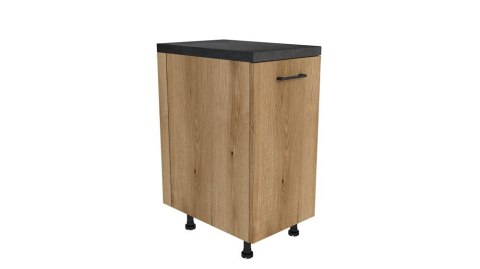 MEBLE KUCHENNE NAROŻNY ZESTAW VARIO 240X180CM CZARNY / DĄB EVOKE BEZ AGD MEBLE KUCHENNE NAROŻNY ZESTAW VARIO 240X180CM CZARNY / DĄB EVOKE BEZ AGD