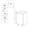 MEBLE KUCHENNE ZESTAW VARIO 240X180CM CZARNY BLAT: DĄB EVOKE BEZ AGD