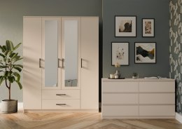 DUŻA SZAFA ROMANA 160CM LUSTRO 2 SZUFLADY KOLOR KASZMIR