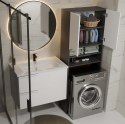 Szafka Łazienkowa na Pralkę POLA DK ANTRACYT BIEL Regał Słupek 180X64X30 Szafka Łazienkowa na Pralkę POLA DK ANTRACYT BIEL Regał Słupek 180X64X30