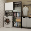 Szafka Łazienkowa na Pralkę POLA DK ANTRACYT BIEL Regał Słupek 180X64X30 Szafka Łazienkowa na Pralkę POLA DK ANTRACYT BIEL Regał Słupek 180X64X30