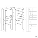 Szafka Łazienkowa na Pralkę POLA DK ANTRACYT BIEL Regał Słupek 180X64X30 Szafka Łazienkowa na Pralkę POLA DK ANTRACYT BIEL Regał Słupek 180X64X30