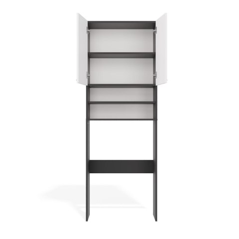 Szafka Łazienkowa na Pralkę POLA DK ANTRACYT BIEL Regał Słupek 180X64X30 Szafka Łazienkowa na Pralkę POLA DK ANTRACYT BIEL Regał Słupek 180X64X30