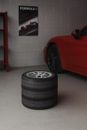 Okrągła pufa dekoracyjna, Bertoni, nadruk Tyres - do salonu, do pokoju dziecka, walec 40cm, elegancka, zamek błyskawiczny, zdejm Okrągła pufa dekoracyjna, Bertoni, nadruk Tyres - do salonu, do pokoju dziecka, walec 40cm, elegancka, zamek błyskawiczny, zdejm
