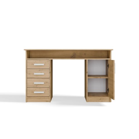 BIURKO KOMPUTEROWE ADA 4 SZUFLADY DRZWI PÓŁKA POD BLATEM 125CM DĄB ARTISAN BIURKO KOMPUTEROWE ADA 4 SZUFLADY DRZWI PÓŁKA POD BLATEM 125CM DĄB ARTISAN