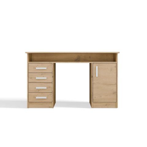 BIURKO KOMPUTEROWE ADA 4 SZUFLADY DRZWI PÓŁKA POD BLATEM 125CM DĄB ARTISAN BIURKO KOMPUTEROWE ADA 4 SZUFLADY DRZWI PÓŁKA POD BLATEM 125CM DĄB ARTISAN