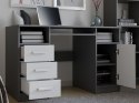BIURKO KOMPUTEROWE DELTA NA LAPTOP 3 SZUFLADY 120CM BIAŁY MAT / ANTRACYT