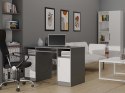 BIURKO KOMPUTEROWE DELTA NA LAPTOP 3 SZUFLADY 120CM BIAŁY MAT / ANTRACYT