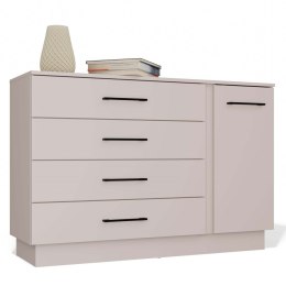 Komoda AMBER 1D4S Szafka 1 Drzwi 4 Szuflady Do Sypialni Salonu KASZMIR Beż