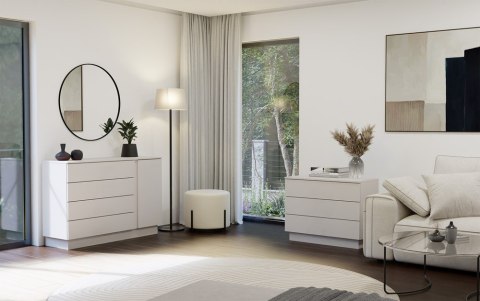 NOWOCZESNA KOMODA AMBER 1 DRZWI 4 SZUFLADY DO SALONU SYPIALNI KOLOR KASZMIR