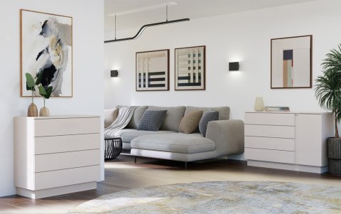 NOWOCZESNA KOMODA AMBER 1 DRZWI 4 SZUFLADY DO SALONU SYPIALNI KOLOR KASZMIR