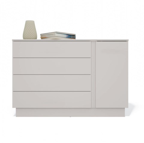 NOWOCZESNA KOMODA AMBER 1 DRZWI 4 SZUFLADY DO SALONU SYPIALNI KOLOR KASZMIR