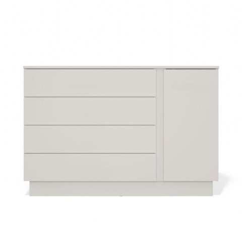 NOWOCZESNA KOMODA AMBER 1 DRZWI 4 SZUFLADY DO SALONU SYPIALNI KOLOR KASZMIR