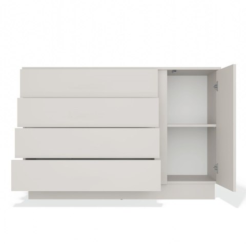 NOWOCZESNA KOMODA AMBER 1 DRZWI 4 SZUFLADY DO SALONU SYPIALNI KOLOR KASZMIR