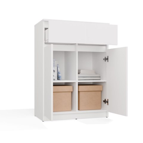 NOWOCZESNA KOMODA MALWA DO SALONU SYPIALNI 2 SZUFLADY 2 DRZWI BIAŁY MAT NOWOCZESNA KOMODA MALWA DO SALONU SYPIALNI 2 SZUFLADY 2 DRZWI BIAŁY MAT