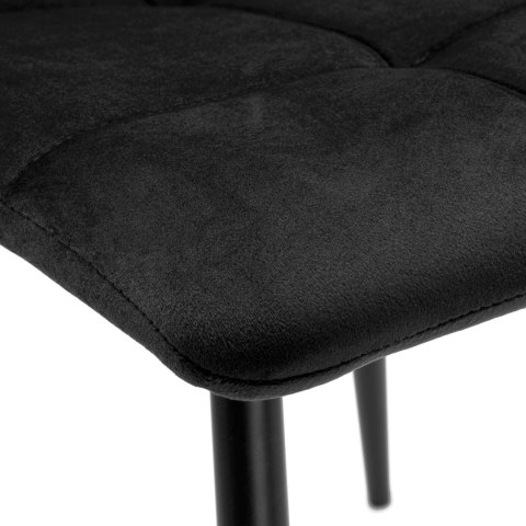 Krzesło welurowe DENVER velvet czarne