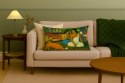 Poduszka dekoracyjna Elegance Print Arearea (Gauguin) 40×60 cm - Welurowa, Dwustronny Nadruk, Zamek, Antyalergiczny Wkład, Produ