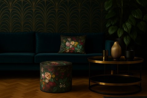 Poduszka dekoracyjna Elegance Print Bukiet 40×60 cm - Welurowa, Dwustronny Nadruk, Zamek, Antyalergiczny Wkład, Produkt Premium