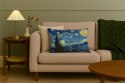 Poduszka dekoracyjna Elegance Print Gwiaździsta Noc (Van Gogh) 40×60 cm - Welurowa, Dwustronny Nadruk, Zamek, Antyalergiczny Wkł