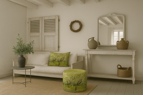 Poduszka dekoracyjna Elegance Print Sad (Van Gogh) 40×60 cm - Welurowa, Dwustronny Nadruk, Zamek, Antyalergiczny Wkład, Produkt 