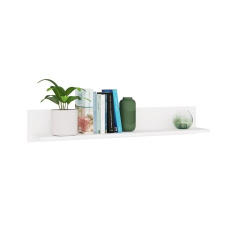 NOWOCZESNA PÓŁKA ŚCIENNA WISZĄCA MILO DO POKOJU SALONU SYPIALNI BIAŁY MAT