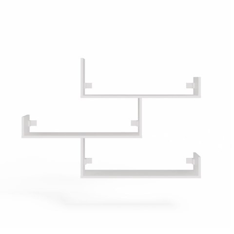 PÓŁKI WISZĄCE KOBI KOMPLET 3 PÓŁEK DO SALONU POKOJU BIAŁY MAT